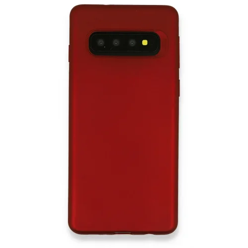 Mey İthalat®  Samsung Galaxy S10 Plus Kılıf First Silikon - Bordo