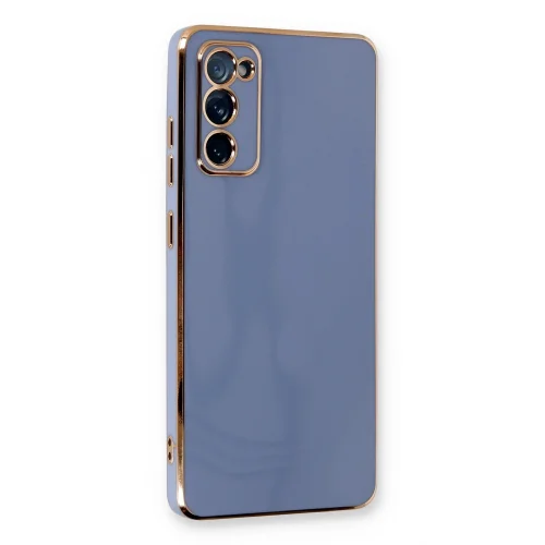 Mey İthalat®  Samsung Galaxy S20 FE Kılıf Volet Silikon - Mavi