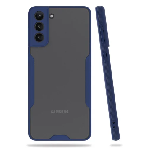 Mey İthalat®  Samsung Galaxy S21 Plus Kılıf Platin Silikon - Lacivert