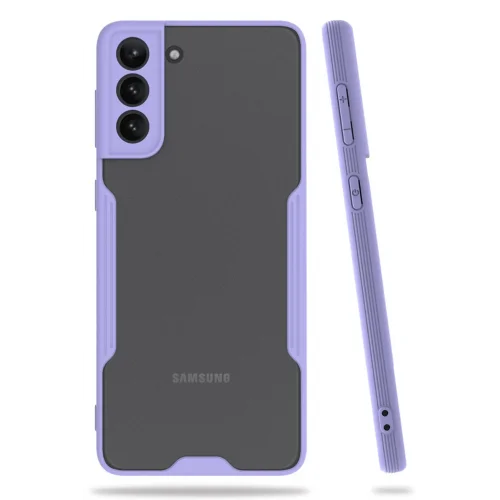 Mey İthalat®  Samsung Galaxy S21 Plus Kılıf Platin Silikon - Lila