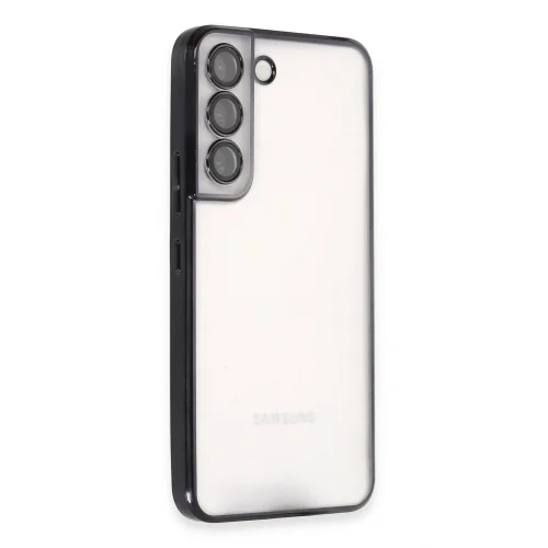 Mey İthalat®  Samsung Galaxy S22 Kılıf  Lensli Silikon - Siyah