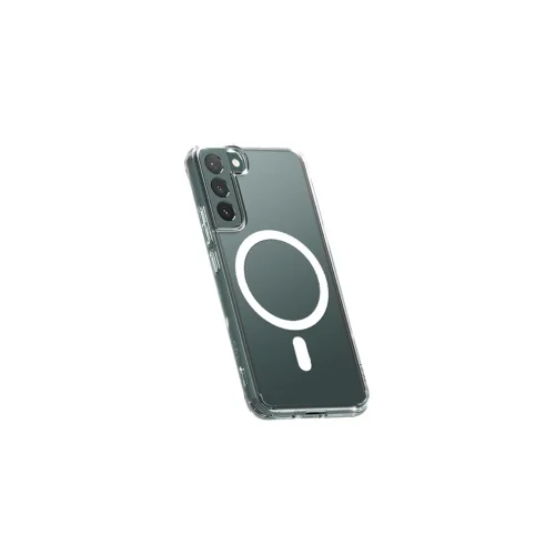 Mey İthalat®  Samsung Galaxy S22 Kılıf Magneticsafe Şeffaf Silikon - Şeffaf