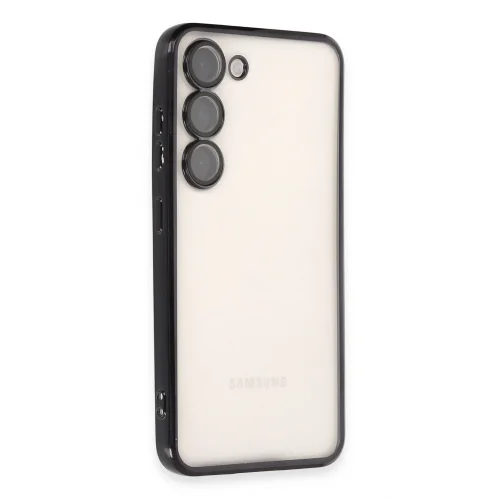 Mey İthalat®  Samsung Galaxy S23 Kılıf  Lensli Silikon - Siyah