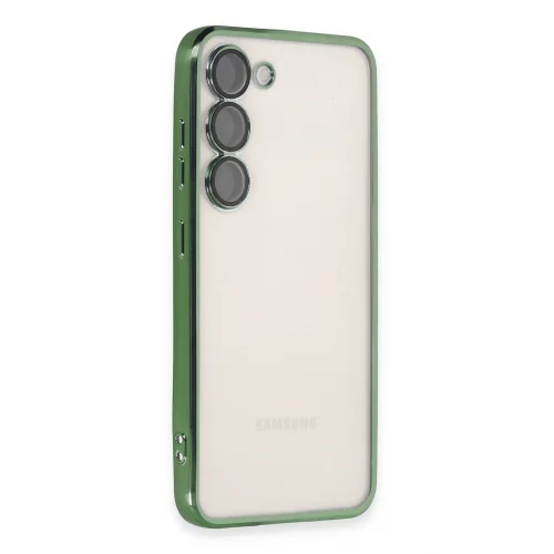 Mey İthalat®  Samsung Galaxy S23 Plus Kılıf  Lensli Silikon - Yeşil