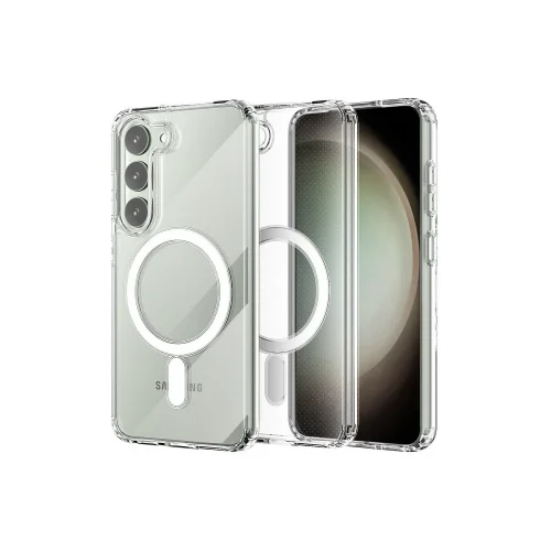 Mey İthalat®  Samsung Galaxy S23 Plus Kılıf Magneticsafe Şeffaf Silikon - Şeffaf
