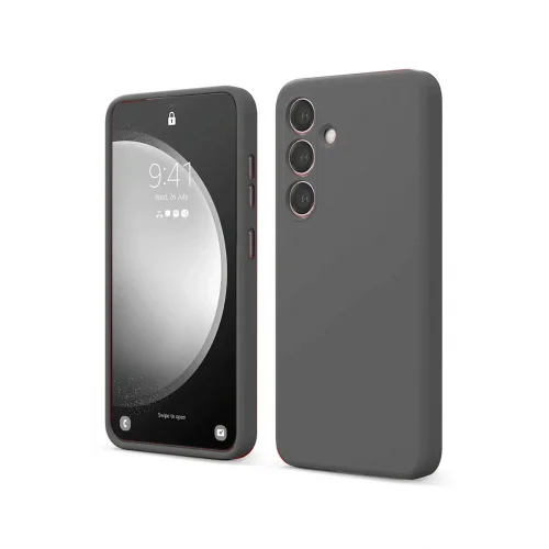 Mey İthalat®  Samsung Galaxy S24 FE Kılıf First Silikon - Gri