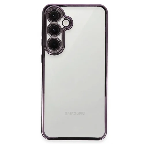 Mey İthalat®  Samsung Galaxy S24 FE Kılıf  Lensli Silikon - Mor