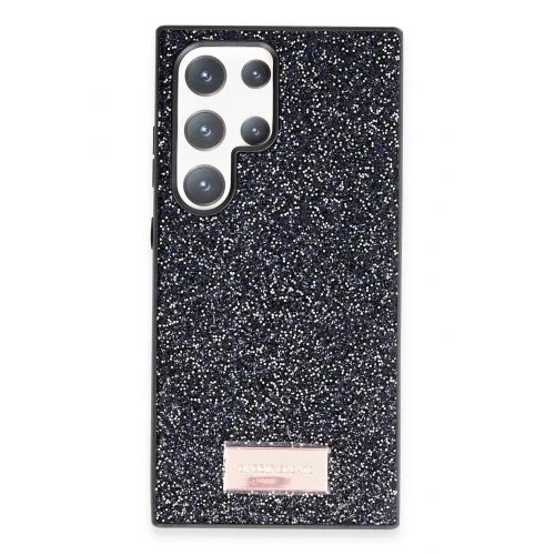 Mey İthalat®  Samsung Galaxy S24 Ultra Bright Simli Kapak - Siyah