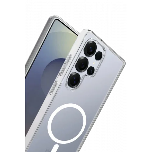 Mey İthalat®  Samsung Galaxy S24 Ultra Combo Sert Şeffaf Magsafe Kapak - Şeffaf