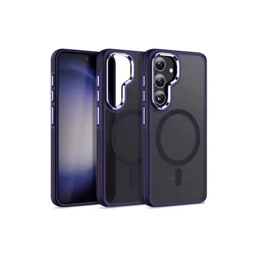 Mey İthalat®  Samsung Galaxy S24 Winner Magsafe Kapak - Derin Mor