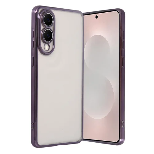 Mey İthalat®  Samsung Galaxy S25 Edge  Lensli Silikon - Mor