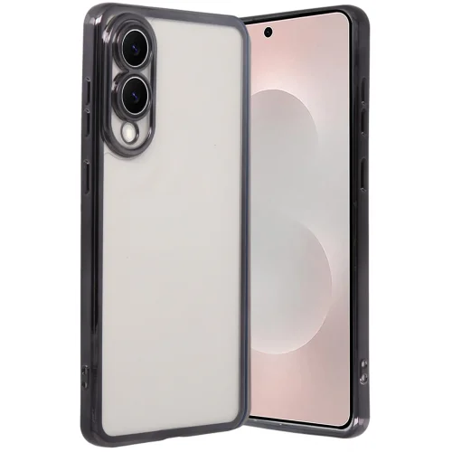 Mey İthalat®  Samsung Galaxy S25 Edge  Lensli Silikon - Siyah