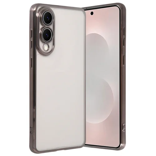 Mey İthalat®  Samsung Galaxy S25 Edge  Lensli Silikon - Titan Gri