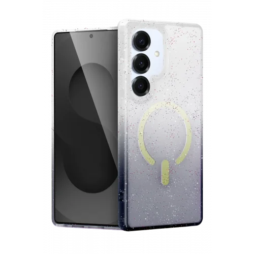 Mey İthalat®  Samsung Galaxy S25 Plus Pummel Shiny Magsafe Kapak - Siyah