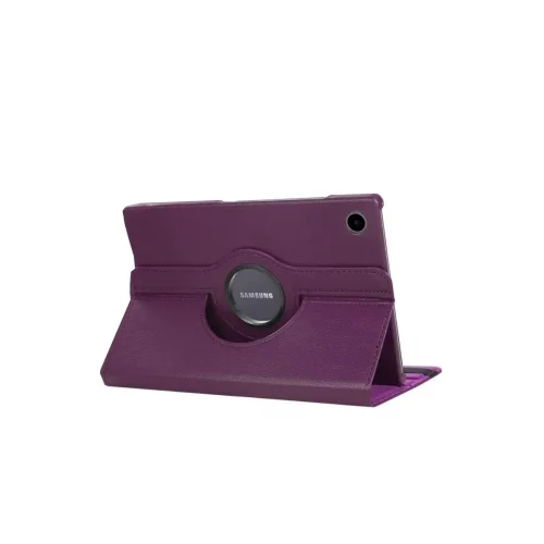 Mey İthalat®  Samsung Galaxy Tab A11 360 Tablet Deri Kılıf - Mürdüm