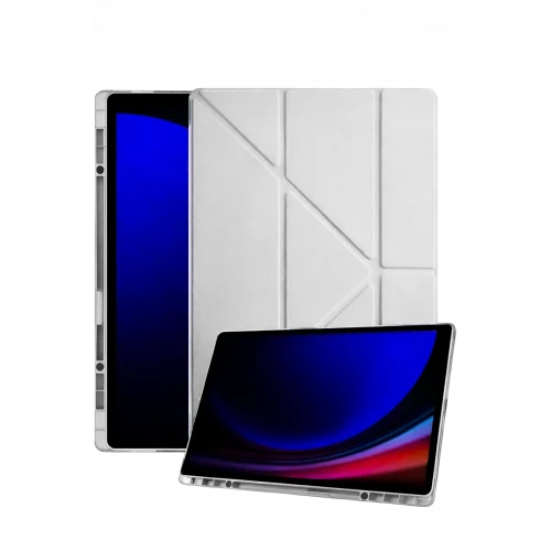 Mey İthalat®  Samsung Galaxy Tab A11 Plus Kalemlikli Mars Tablet Kılıfı - Gri