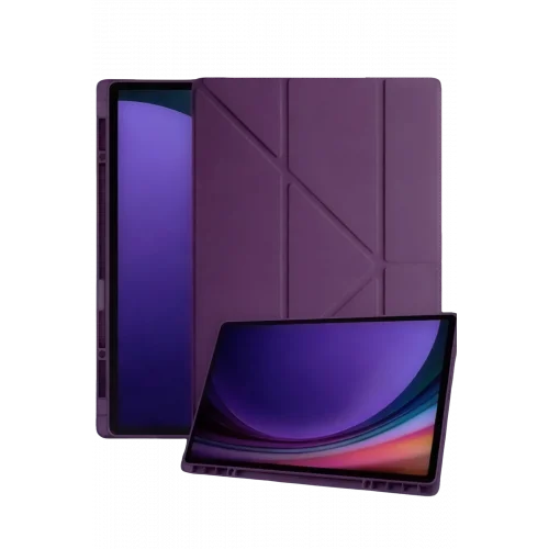 Mey İthalat®  Samsung Galaxy Tab A11 Plus Kalemlikli Mars Tablet Kılıfı - Mürdüm