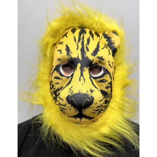 Mey İthalat® Sarı Yeleli Sarı Saçlı Aslan Maskesi Mega Peluş 2 No