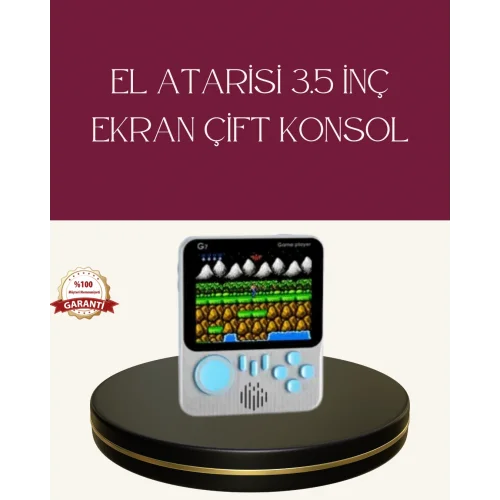 Mey İthalat® Şarjlı 3.5 İnç Retro Oyun Konsolu