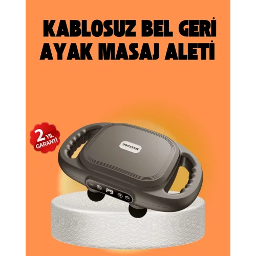 Mey İthalat® Şarjlı 6 Başlıklı Masaj Tabancası 2000 mAh Sessiz Güçlü Motor