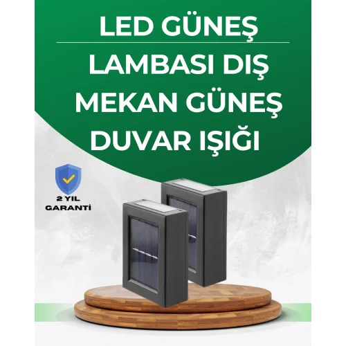 Mey İthalat® Şeffaf Abajurlu Duvar Tipi Solar Işık