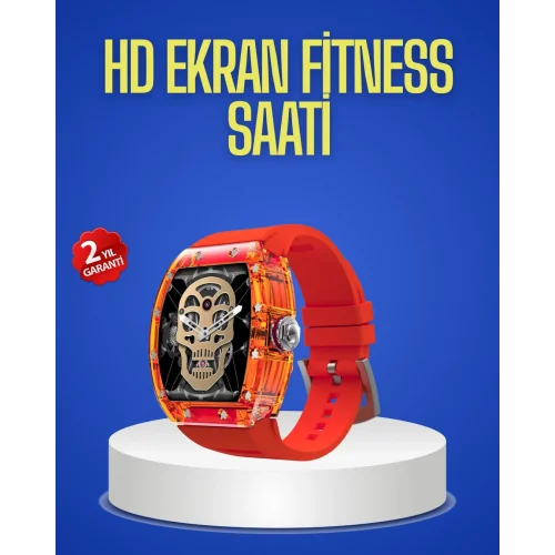 Mey İthalat® Şeffaf Tasarımlı Akıllı Saat Dokunmatik Ekranlı