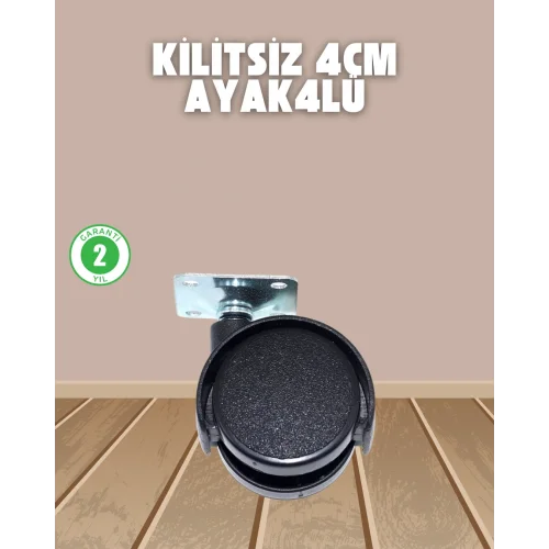 Mey İthalat® Sehpa ve Ekipmanlar İçin Kilitsiz 4 cm Ayak 4’lü