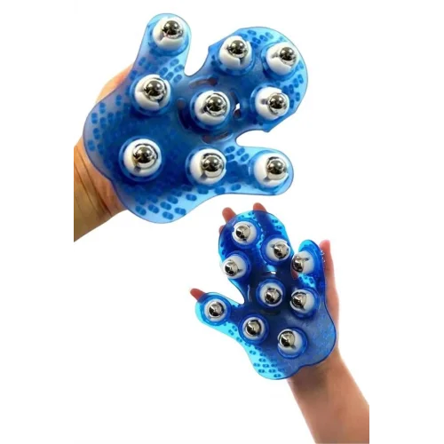 Mey İthalat® Selülit Giderici Masaj Eldiveni 9 Bilyeli Palm Masaj Eldiven Tam Vücut