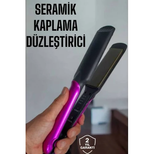 Mey İthalat® Seramik Kaplama Isı Ayarlı Yıpranma Karşıtı Saç Düzleştirici