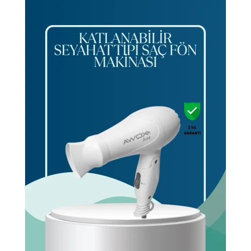 Mey İthalat® Seyahat Uyumlu Saç Kurutma Makinesi Hafif ve Kompakt