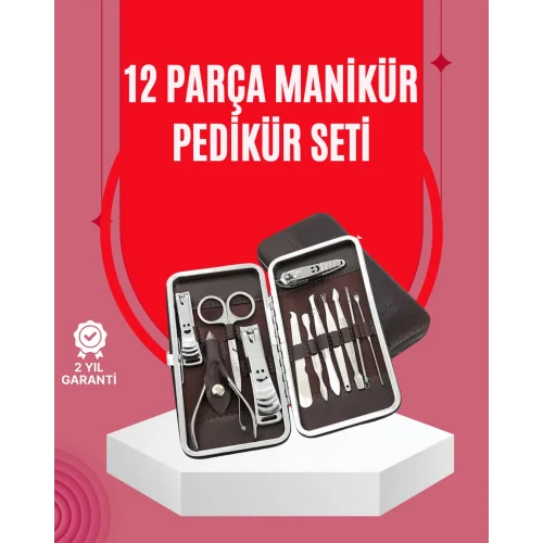 Mey İthalat® Şık ve Dayanıklı Çok Amaçlı Kişisel 12 Bakım Seti