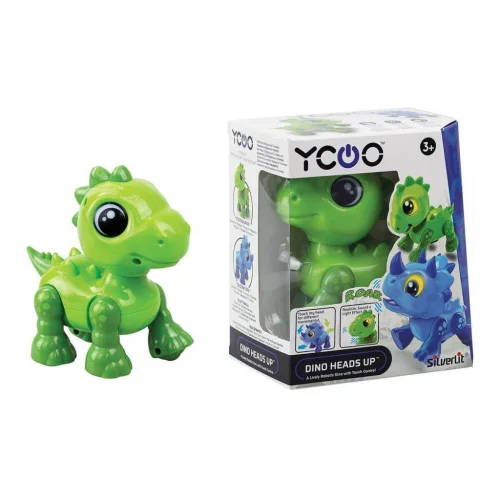 Mey İthalat®  SIL 88592 Silverlit Sesli ve Işıklı Elektronik Robot Dino Heads Up -Necotoys