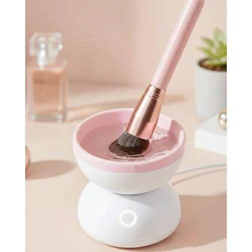 Mey İthalat® Silikon Yüzeyli Elektrikli Makyaj Fırçası Temizleme Kabı