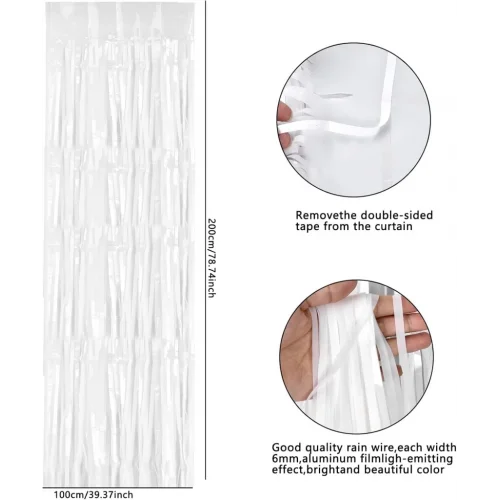 Mey İthalat® Soft Beyaz Renk Duvar ve Kapı Perdesi İthal 100x200 cm