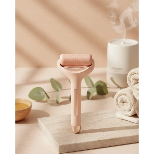 Mey İthalat® Soğuk Jel Başlıklı Buz Silindiri Yüz Masaj ve Bakım Aleti