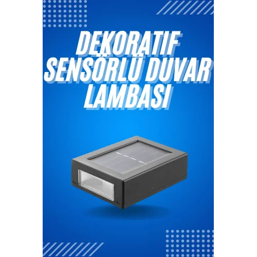 Mey İthalat® Solar Güneş Enerjili Çift Taraflı Duvar Lambası Çift Taraflı Duvar Lamba Güneş Enerjili