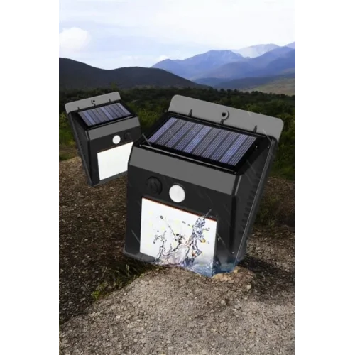 Mey İthalat® Solar Lamba Giriş, Bahçe Yol Avlu Hareket Sensörlü Led Parlak Gece Su Geçirmez