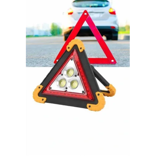 Mey İthalat® Solar Şarjlı Çok Fonksiyonlu Reflektör Işıklı Ikaz Lambası Acil Durum Reflektörü Acil Durum Uyarı Lambası