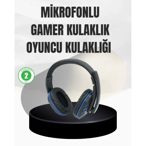 Mey İthalat® Stereo Oyun Kulaklığı – Güçlü Bas, Mikrofonlu ve Konforlu Tasarım