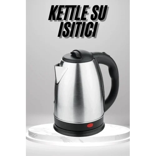 Mey İthalat® Su Isıtıcı 220 - 240 V Paslanmaz Çelik Kettle Uzun Ömürlü 2000 Watt