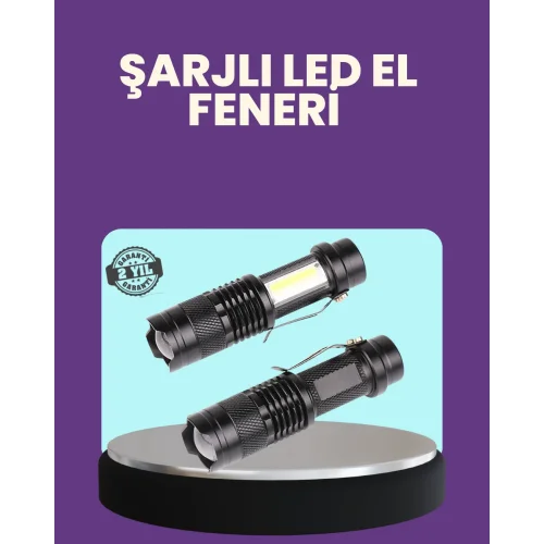 Mey İthalat® Suya Dayanıklı 4 Modlu Mini LED El Feneri