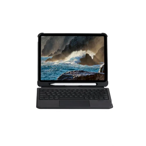Mey İthalat®  T5207D iPad Pro 11 (2022) Kılıf İnter Ledli Klavyeli Tablet Kılıfı - Siyah