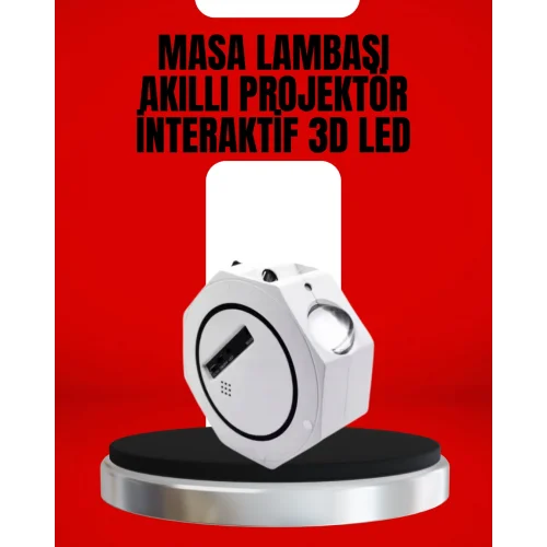 Mey İthalat® Taşınabilir 360° Ayarlanabilir Gökyüzü Projeksiyon Lambası