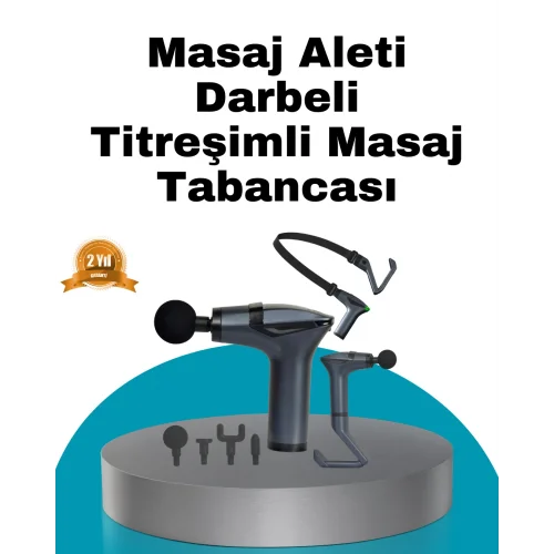 Mey İthalat® Taşınabilir 3in1 Masaj Aleti Şarjlı Titreşimli Esneme Bantlı