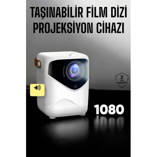Mey İthalat® Taşınabilir Android Projeksiyon Wifi Destekli 4K Multimedia Tabanlı Ev Ve Ofis Tipi