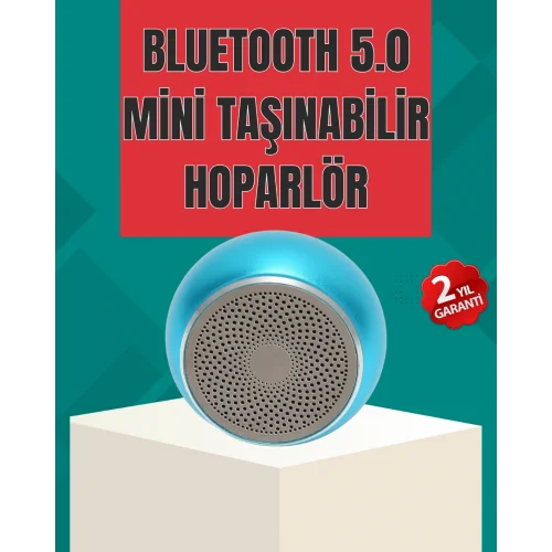 Mey İthalat® Taşınabilir Bluetooth Hoparlör | Eller Serbest Arama Özellikli
