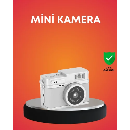 Mey İthalat® Taşınabilir Cep Boy Dijital Kamera LED Işıklı 1080P Video Çekim