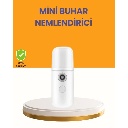 Mey İthalat® Taşınabilir Şarjlı Buhar Nemlendirici – Kablosuz Akıllı Pro Teknolojili Mini Cilt ve Ortam Nemlendirici