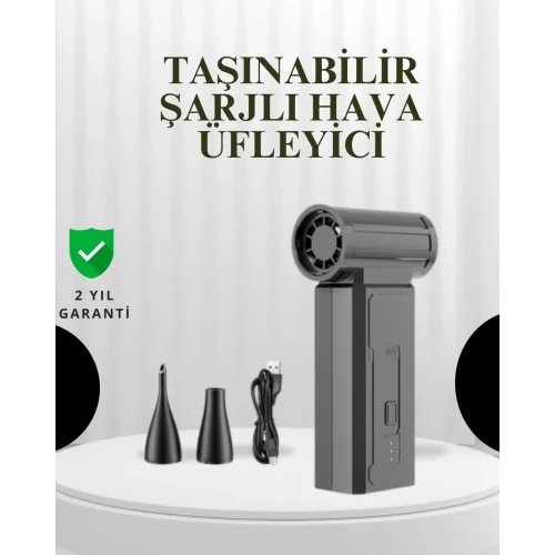 Mey İthalat® Taşınabilir Şarjlı Güçlü Hava Üfleme Aleti Çok Yönlü Kullanım