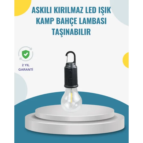 Mey İthalat® Taşınabilir Sıcak Işık Yayan Kamp Lambası